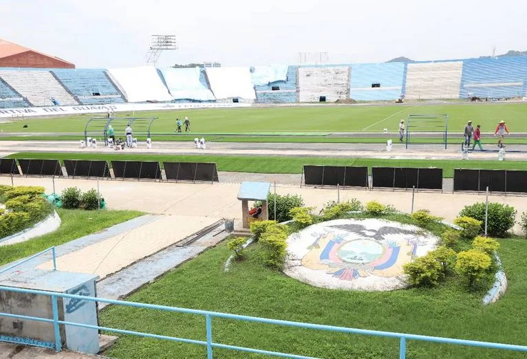 Así está el estadio Modelo Alberto Spencer para el regreso del fútbol de Serie A, de la mano de 9 de Octubre