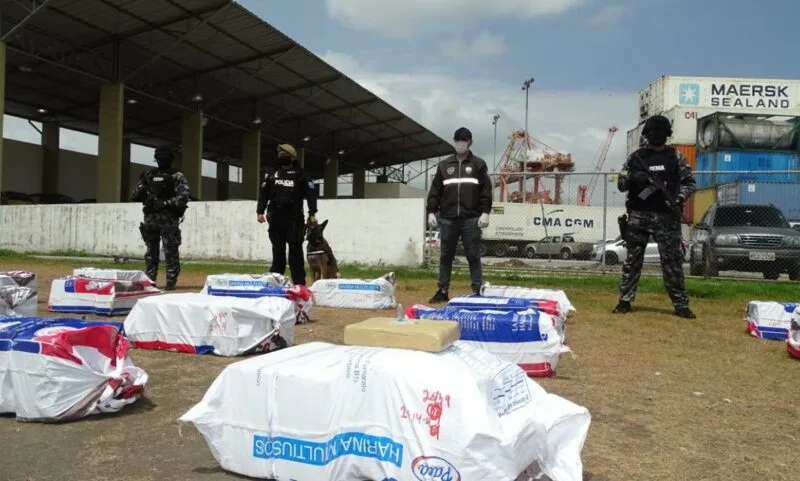 Decomisan más de una tonelada de cocaína en el Puerto de Guayaquil en un contenedor cargado con banano