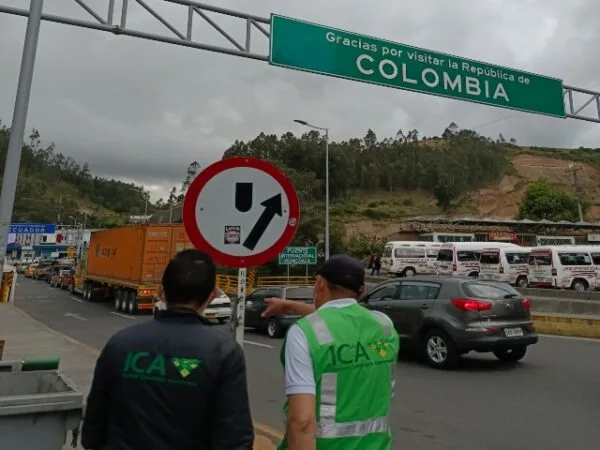 Colombia: En el paso fronterizo Rumichaca, el ICA realiza control al tránsito de mercancías agropecuarias
