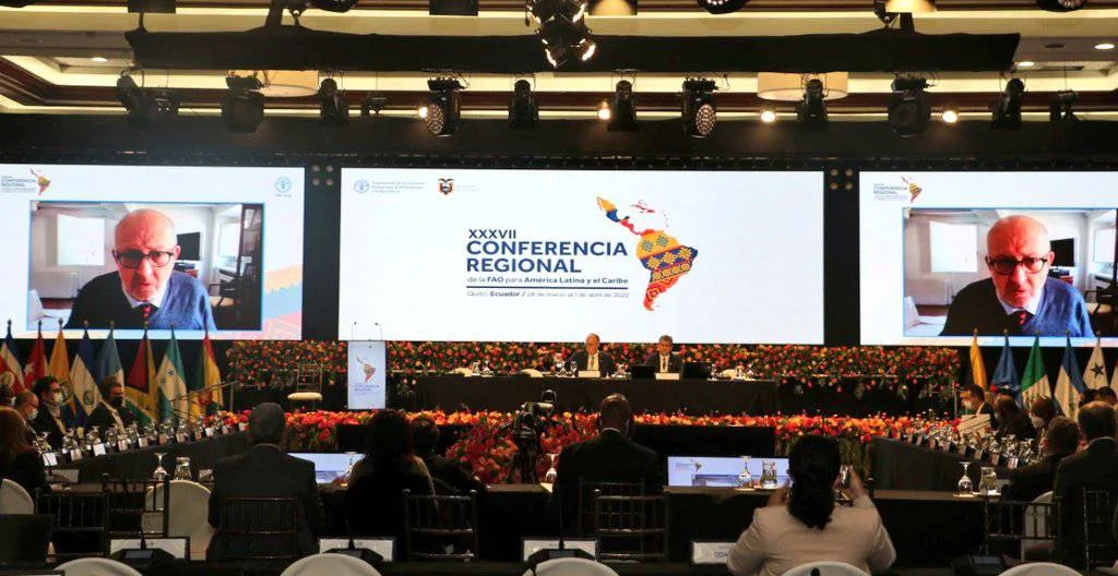 Efectos de la guerra en el aumento en los precios de los alimentos y fertilizantes se discute en la 37 Conferencia Regional de la FAO, en Quito
