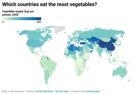 Internacional: ¿Quiénes son los mayores consumidores de hortalizas del mundo?