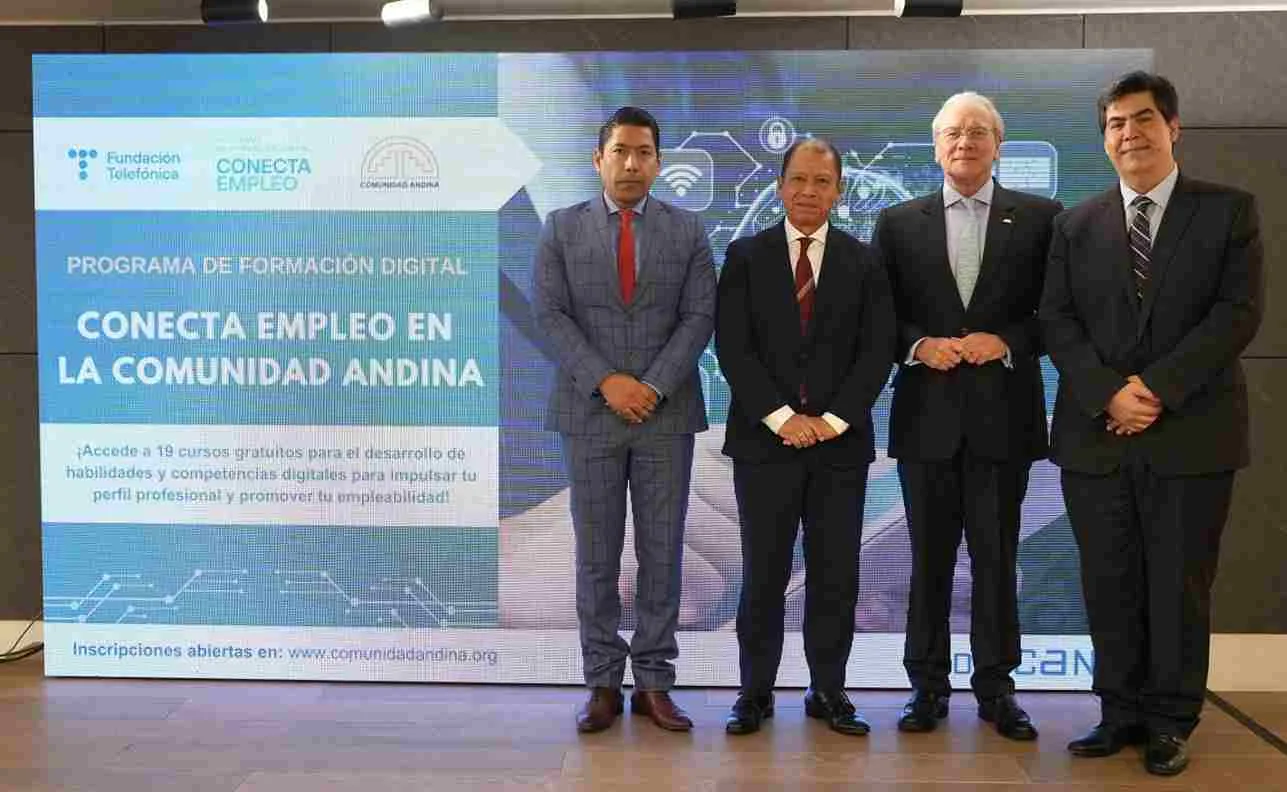 INTERNACIONAL: Comunidad Andina y Fundación Telefónica lanzan programa de formación 'Conecta Empleo' para fortalecer habilidades digitales