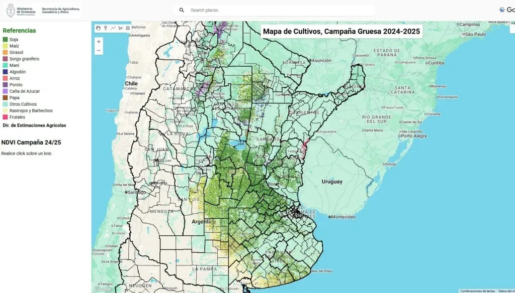 Argentina: lanza “Mapa de Cultivos” para mejorar la planificación agrícola
